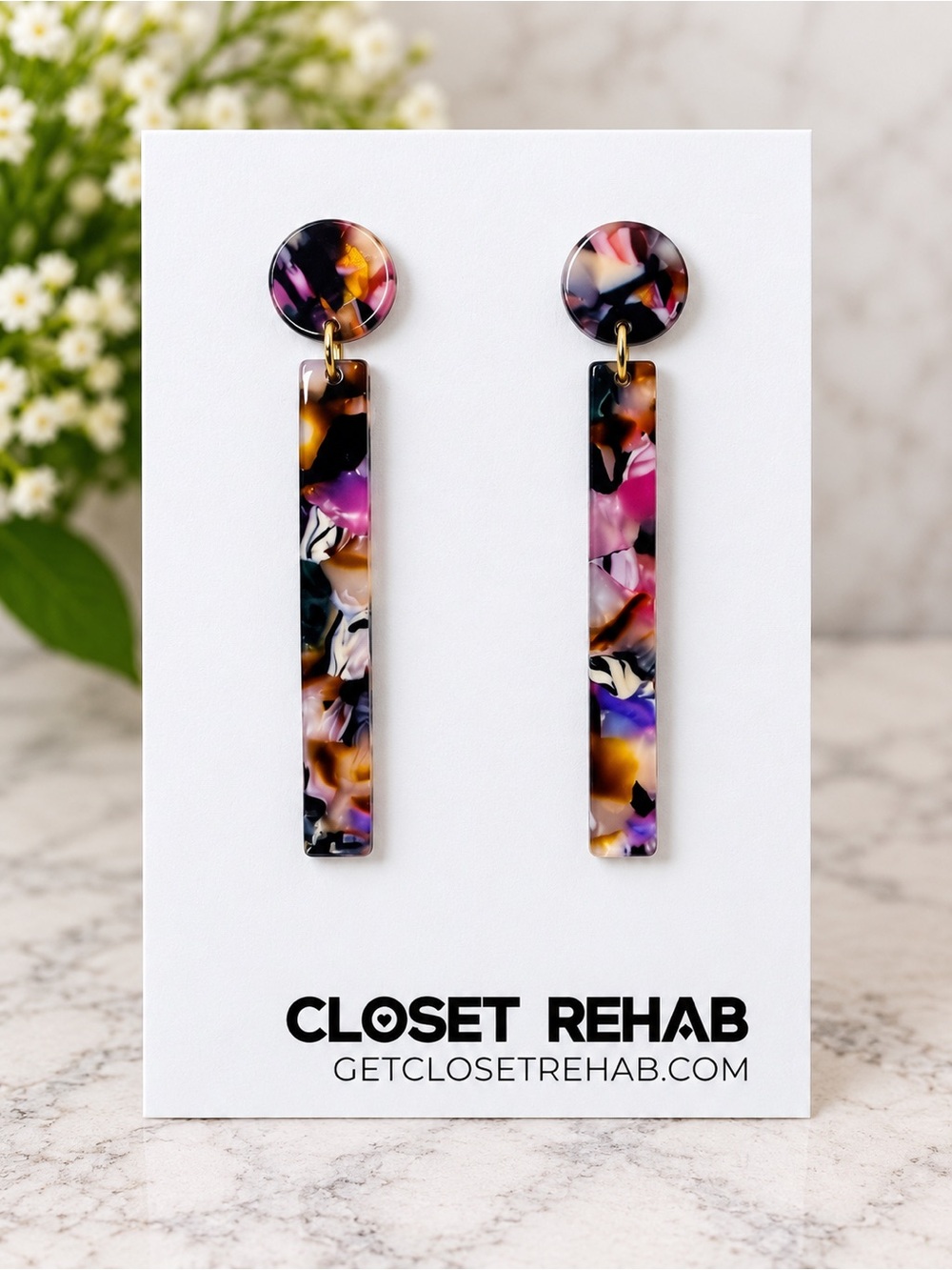 Closet Rehab Matchstick Drop Earrings - Dark Multicolor
